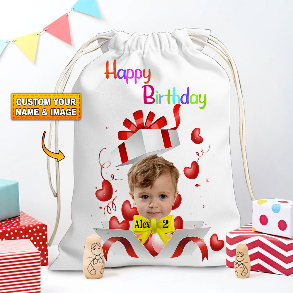 Surprise Box Happy Birthday Bag Personalized Christmas String Bag