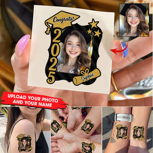 Congrats Tattoo Gift, Custom Temporary Tattoo, Personalized Tattoo, Fake Tattoo