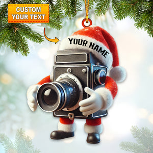 Santa Photographer Lover Christmas Home Decor Christmas Ornament, Personalized Ornament