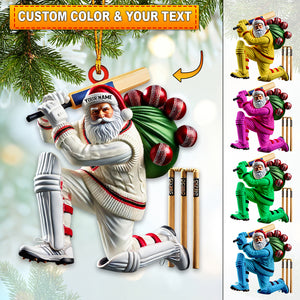 Cricket Bat Lover Christmas Home Decor Christmas Ornament, Personalized Ornament