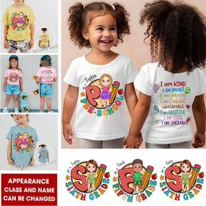 Personalized 'I Am' Tee - Custom Appearance And Name - Personalized 2 Side T-Shirt - Gifts for Kids!