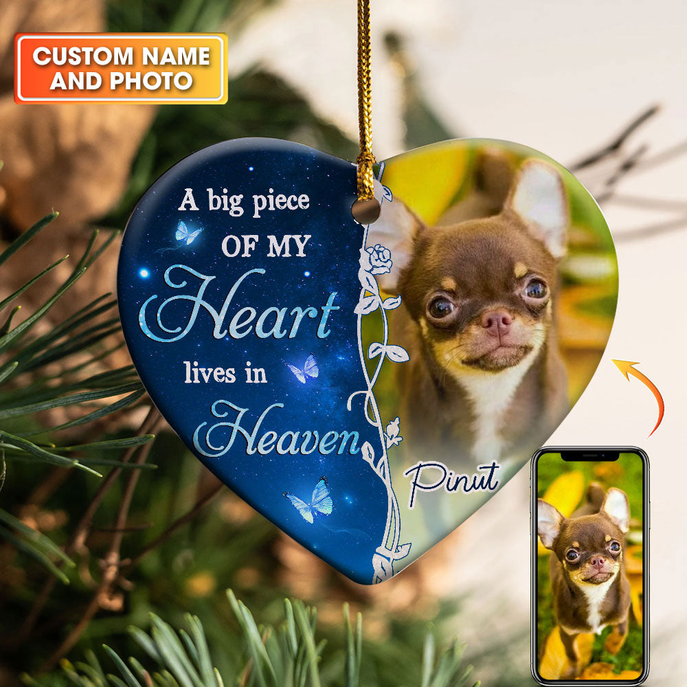 The Hardest Goodbye  - Personalized Heart Ceramic Ornament - Gift For Pet Lover