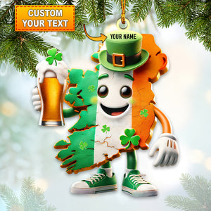 Beer Party ST.Patrick's Day Home Decor Christmas Ornament, Personalized Ornament