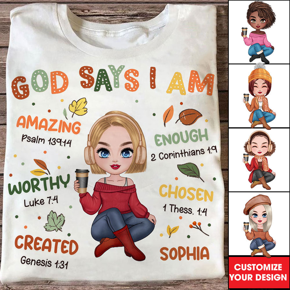 God Says I Am - Custom Appearance And Name - Personalized T-Shirt