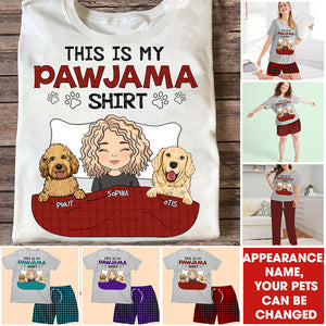 This My Pawjama Shirt - Custom Appearance And Name - Personalized Pajamas Short Pants