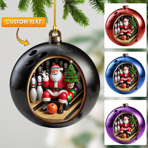 Bowling Ball Christmas Home Decor Christmas Ornament, Personalized Ornament