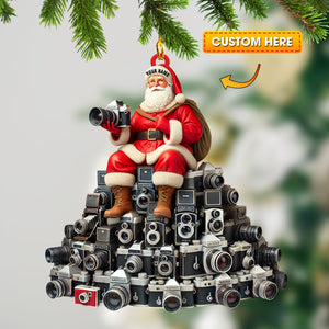 Santa Camera Lover Christmas Home Decor Christmas Ornament, Personalized Ornament