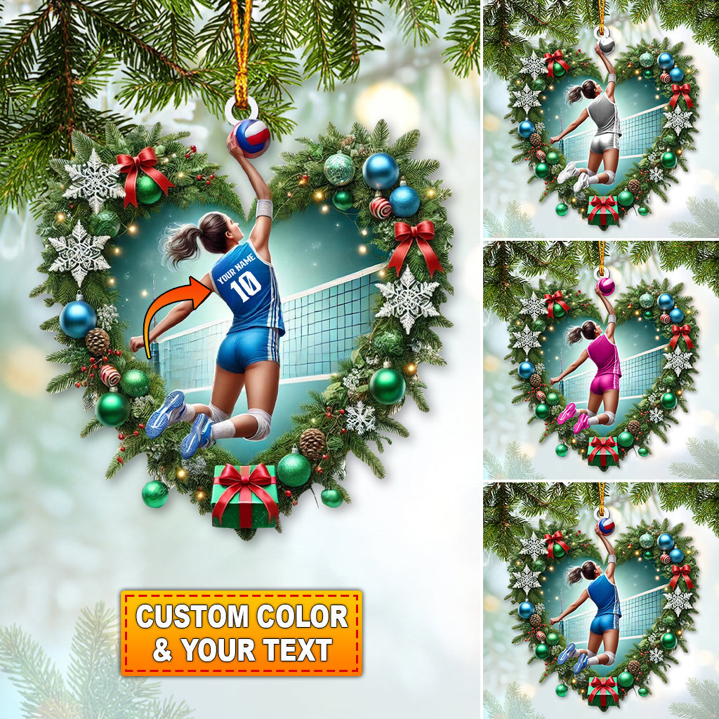 Custom Name and Number Handball Ornament, Christmas Gift for Handball Lover