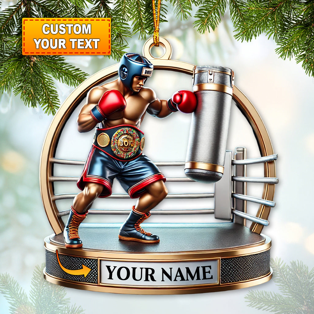 Custom Ornament, Boxing Ring Ornament, Christmas Decor