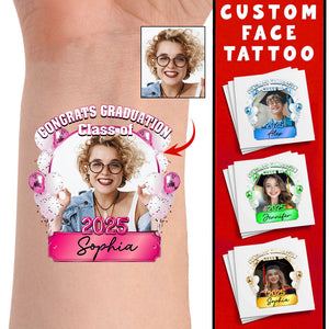 Congrats Tattoo Gift, Custom Temporary Tattoo, Personalized Tattoo, Fake Tattoo