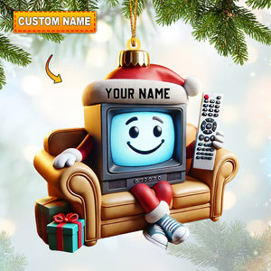 Television Home Decor Christmas Ornament, Personalized Ornament