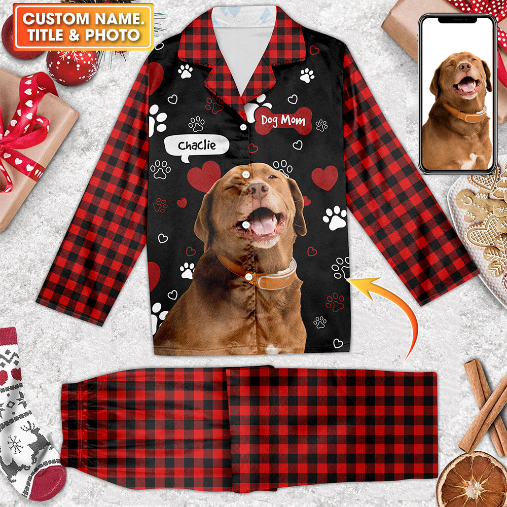 Custom Paws With Dog Cat Photo, Personalized Pajamas Set, Gift For Pet Lover