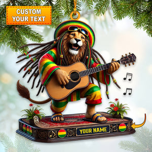 Christmas Reggae Music Lion Home Decor Christmas Ornament, Personalized Ornament