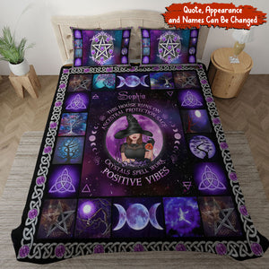 Halloween Gift Idea For Witch Lovers - Earth My Body Water My Blood Air My Breath Fire My Spirit - Personalized Bedding Set, Halloween Gift