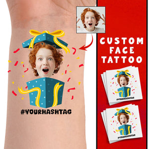 Surprise!!! Custom Photo And Text Temporary Tattoo, Personalized Tattoo, Fake Tattoo