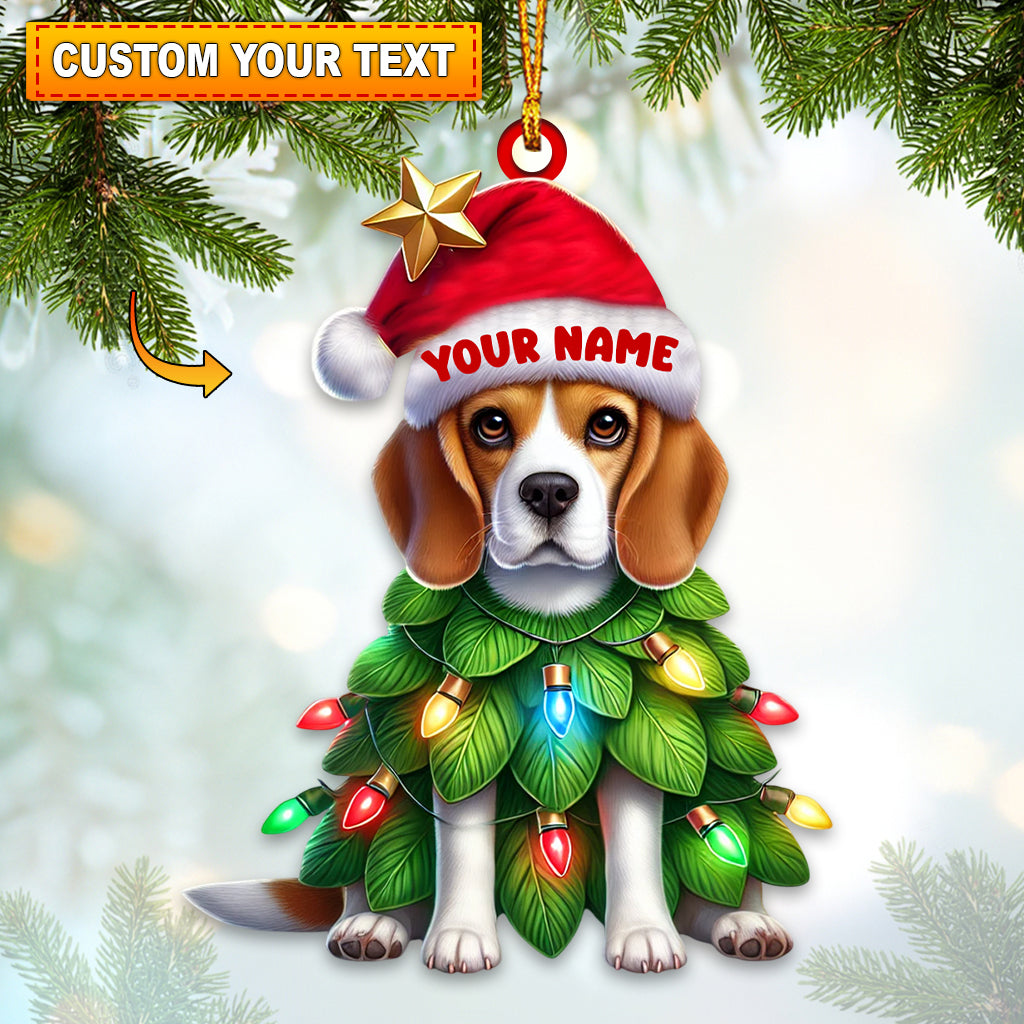 Dog Christmas Home Decor Christmas Ornament, Personalized Ornament