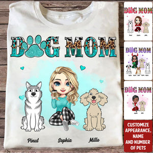 Dog Mom Shirt - Custom Appearance Pets And Names - Personalized Sweatshirt - Gift For Pet Lover