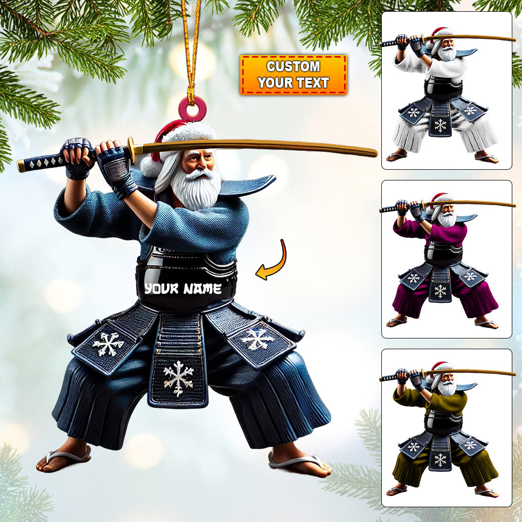 Samurai Home Decor Christmas Ornament, Personalized Ornament