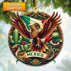 Custom Name Mexico Ornament, Christmas Gift for Mexico Lover