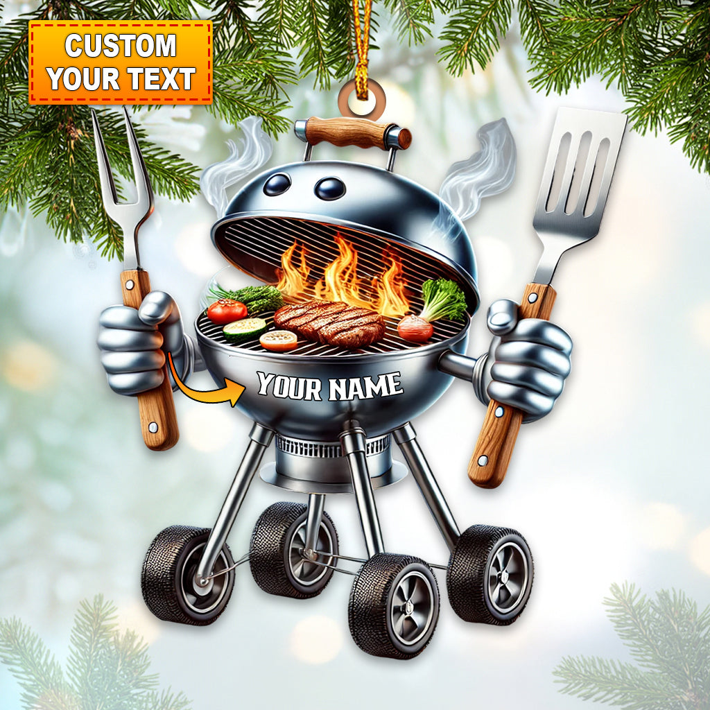 BBQ Grill Christmas Ornament, Personalized Ornament