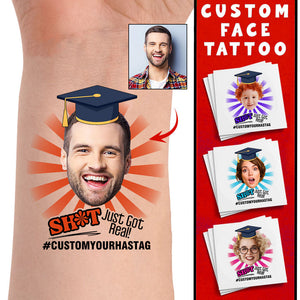 Just Got Real Tattoo Gift, Custom Temporary Tattoo, Personalized Tattoo, Fake Tattoo