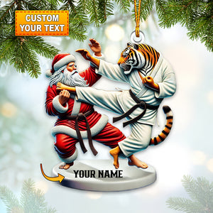 Karate Fighter Ornament, Personalized Ornament