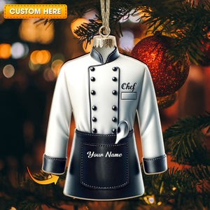 Custom Name Ornament, Chef Uniform