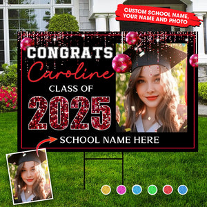 Congrats Graduation, Personalized Lawn Sign, Yard Sign, Gift For Graduation