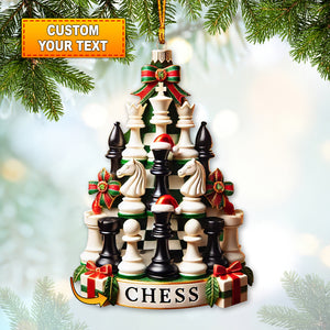 Custom Ornament, Chess Tree Ornament, Christmas Decor