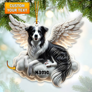 Dog Angel Christmas Home Decor Christmas Ornament, Personalized Ornament