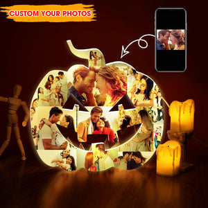 Custom Your 14 Photos - Personalized Halloween Light, Halloween Gift