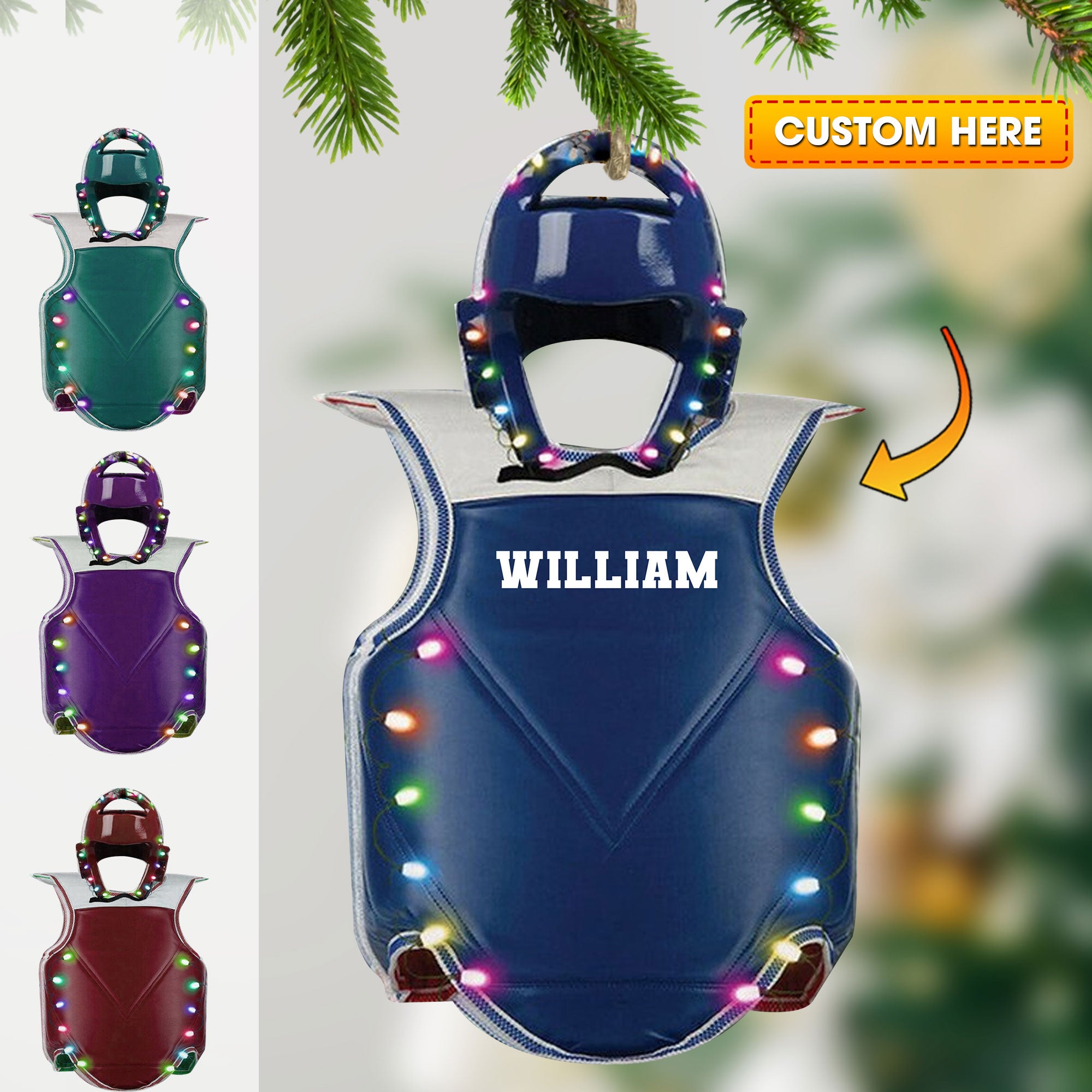 Custom Ornament, Martial Armor Vest Ornament, Christmas Decor