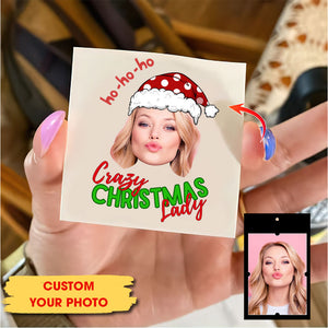 Crazy Christmas, Custom Photo And Text Temporary Tattoo, Personalized Tattoo, Fake Tattoo