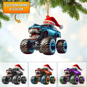 Monster Truck Home Decor Christmas Ornament, Personalized Ornament