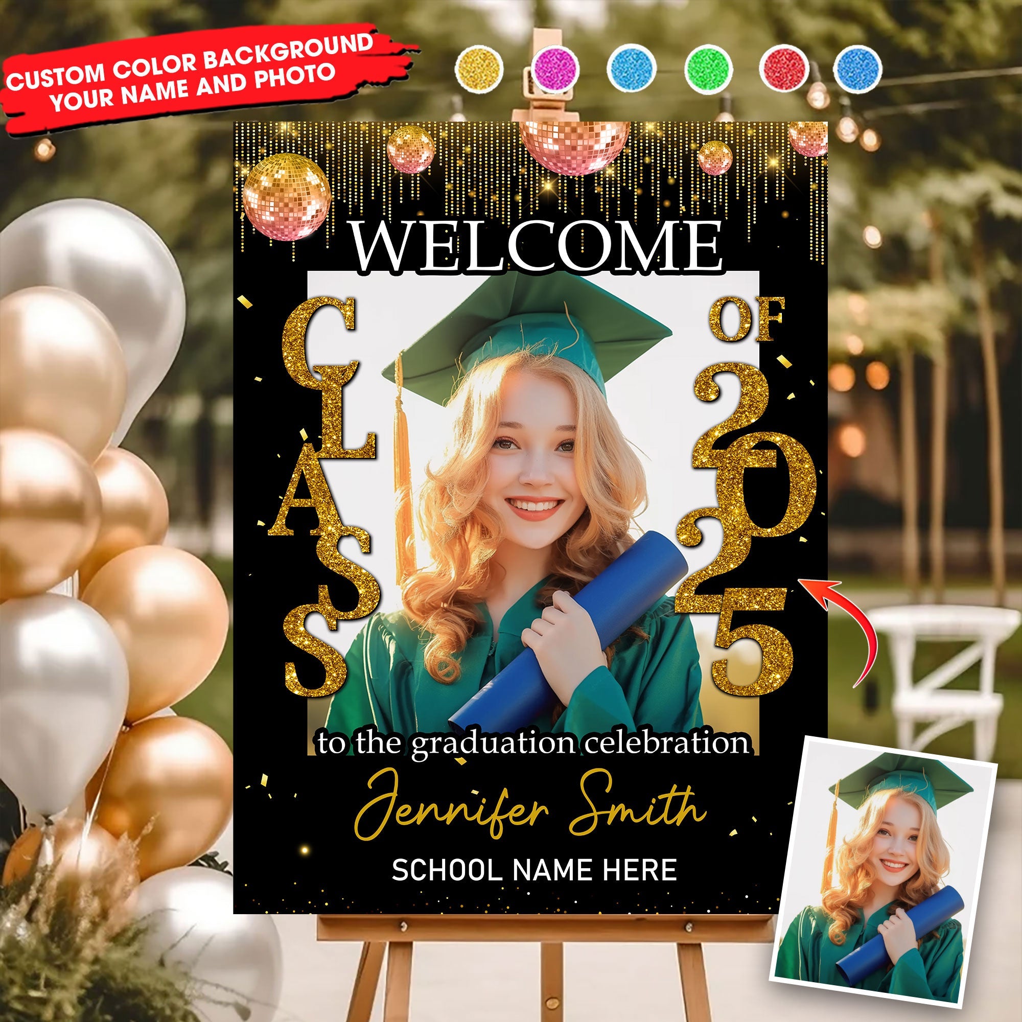 Welcome To Celebration Custom Party Welcome Sign - Personalized Graduation Decoration - Graduation Sign