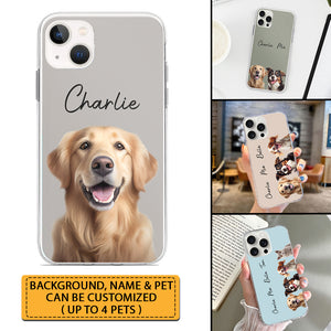 Custom Photo, Name And Background Color - Personalized Phone Case, Personalized Gift