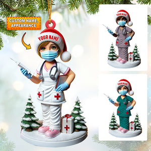 Nurse Christmas Ornament, Personalized Ornament