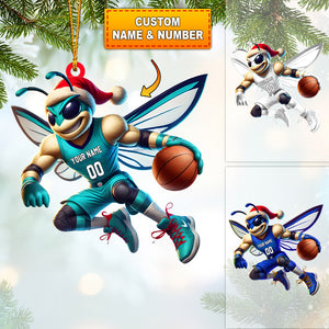 Charlotte Hornets Basketball Christmas Ornament, Personalized Ornament