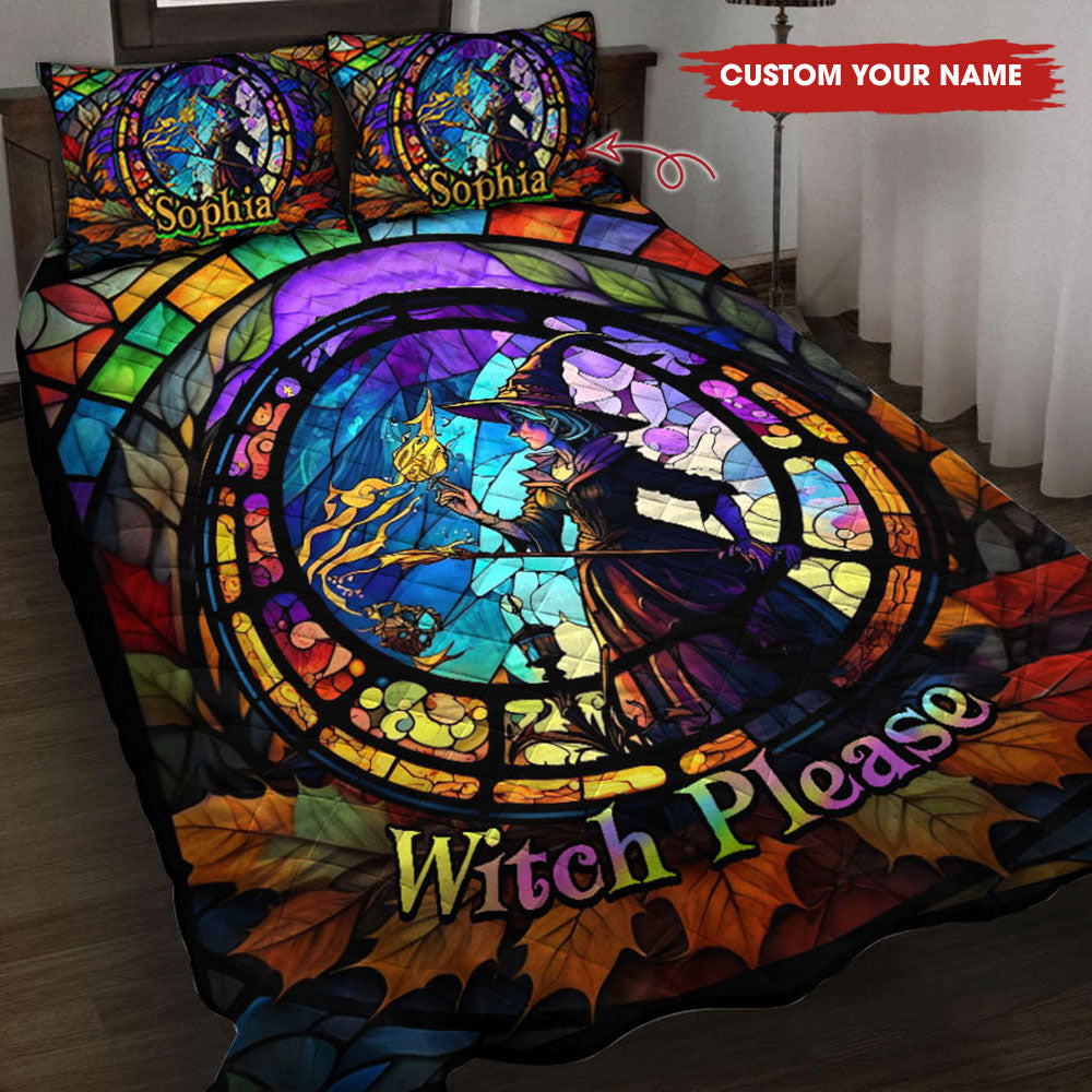 Witch Please - Custome Name - Personalized Bedding Set, Halloween Gift