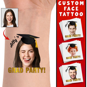 Graduation Senior Tattoo Gift Custom Temporary Tattoo, Personalized Tattoo, Fake Tattoo