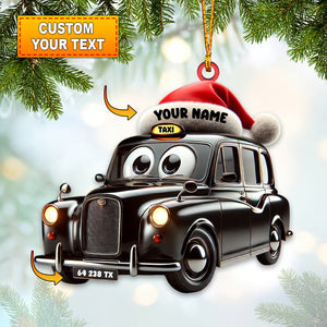 Taxi Old Car Home Decor Christmas Ornament, Personalized Ornament