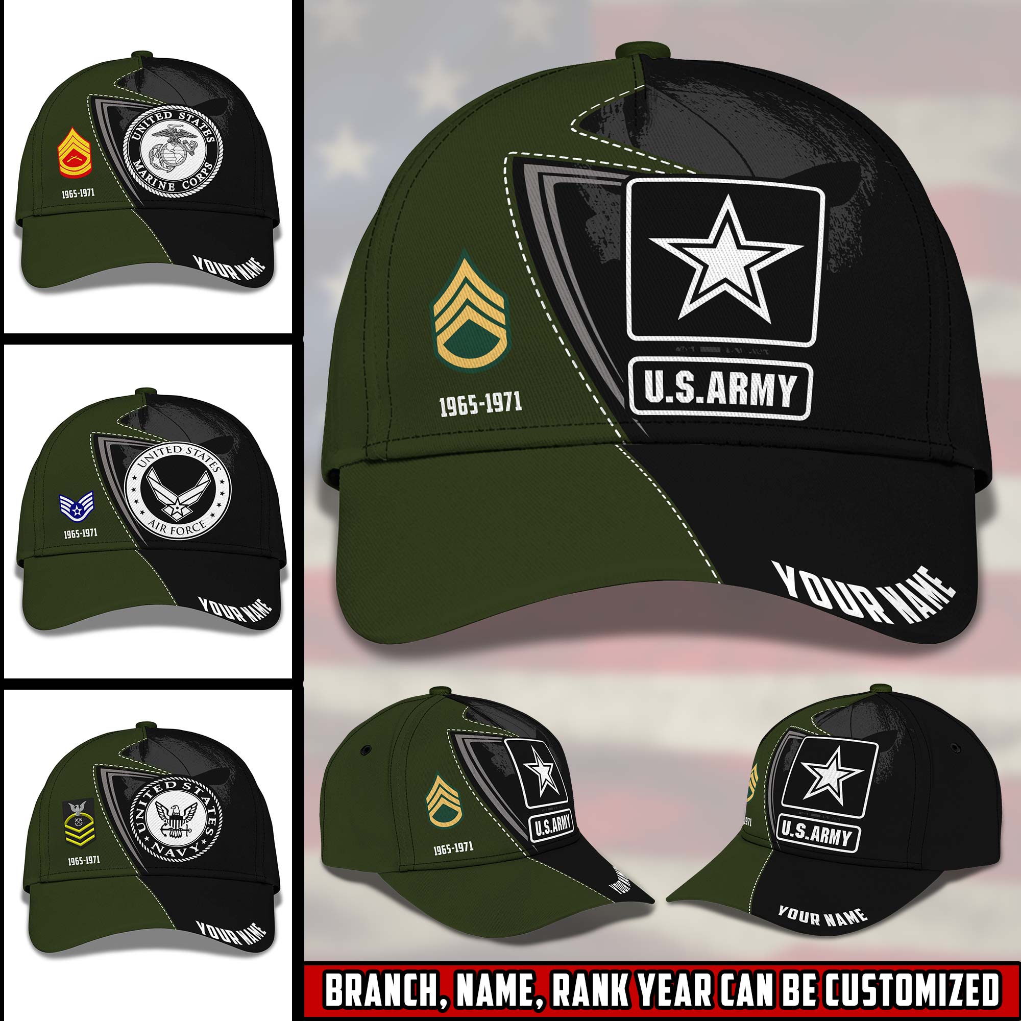 Personalized Cap, Customized United State Veteran Forest Cap - Gift For Veteran