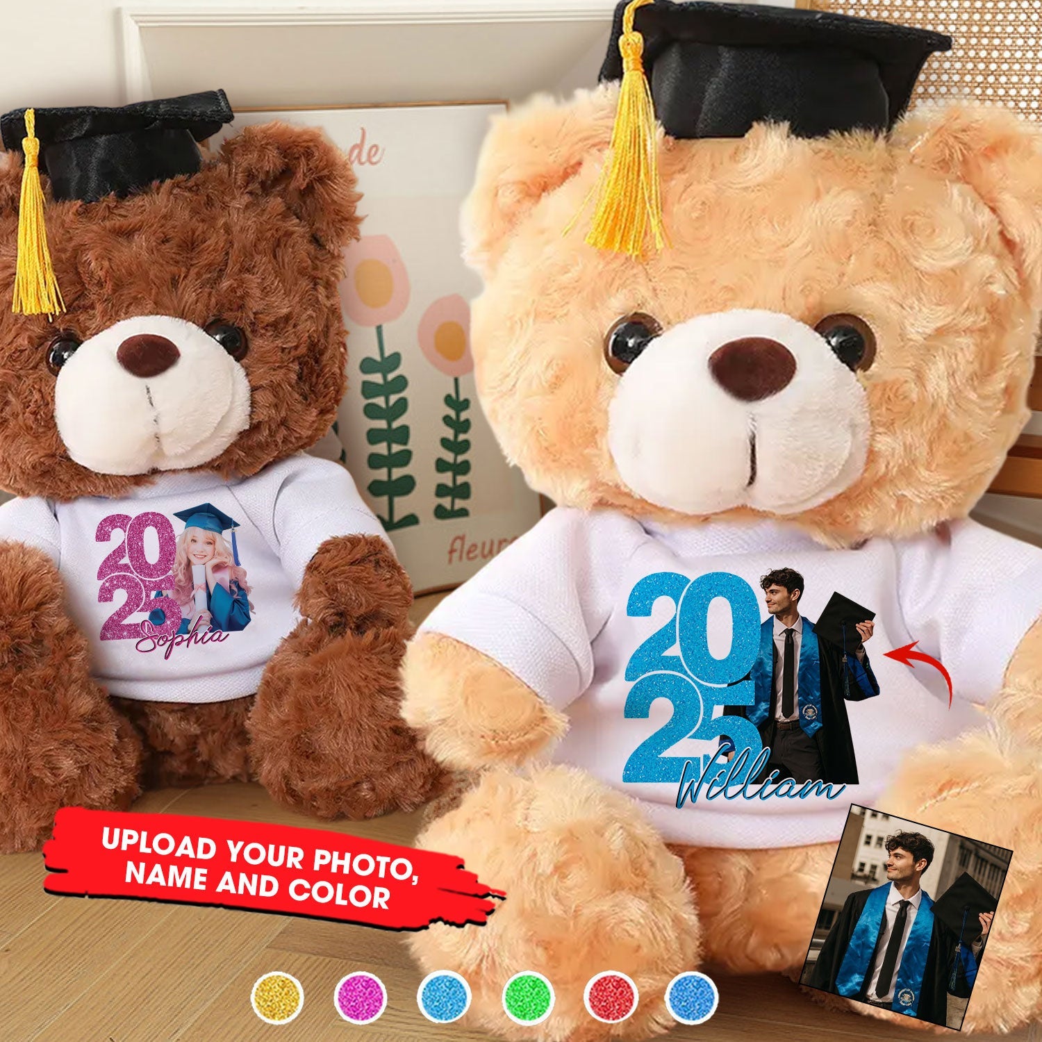 2025 Graduate, Gift For Graduation, Personalized Graduate Teddy Bear Shirt