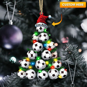 Football Christmas Tree Ornament, Personalized Ornament