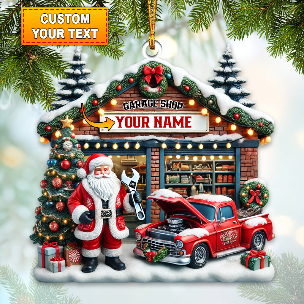 Garage Shop Home Decor Christmas Ornament, Personalized Ornament