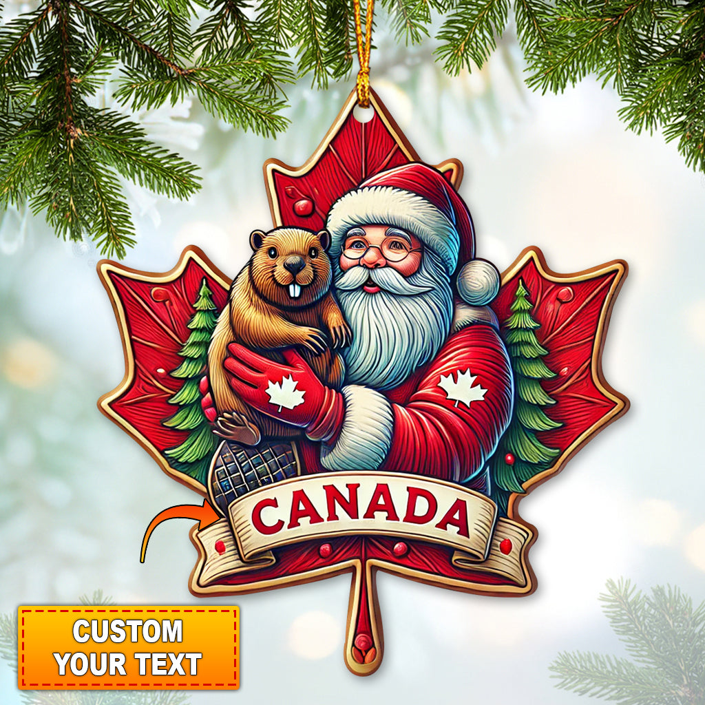 Custom Name Ornament, Canada Santa