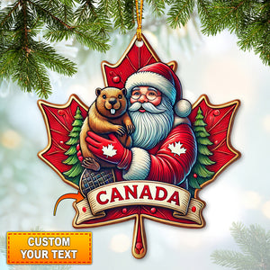 Custom Name Ornament, Canada Santa