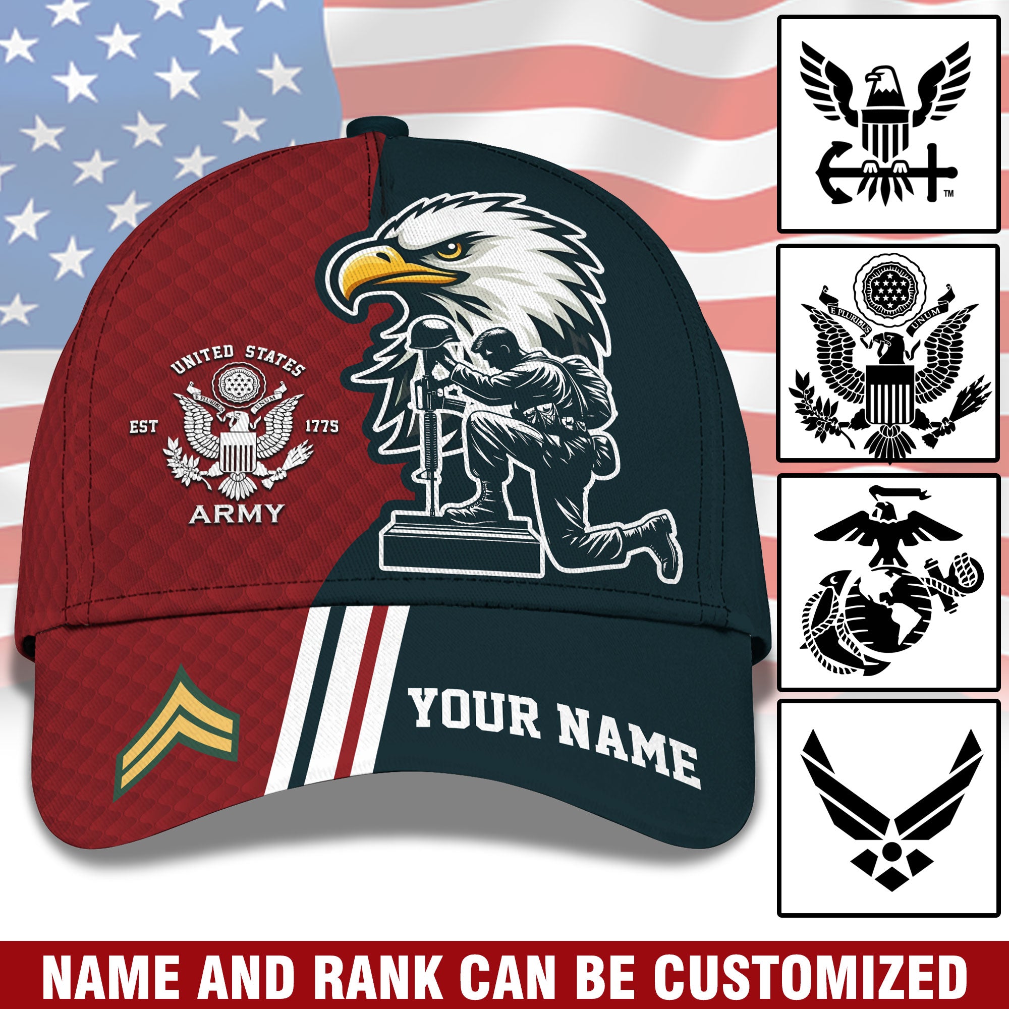 Personalized Cap, Customized United State Veteran Cap - Gift For Veteran