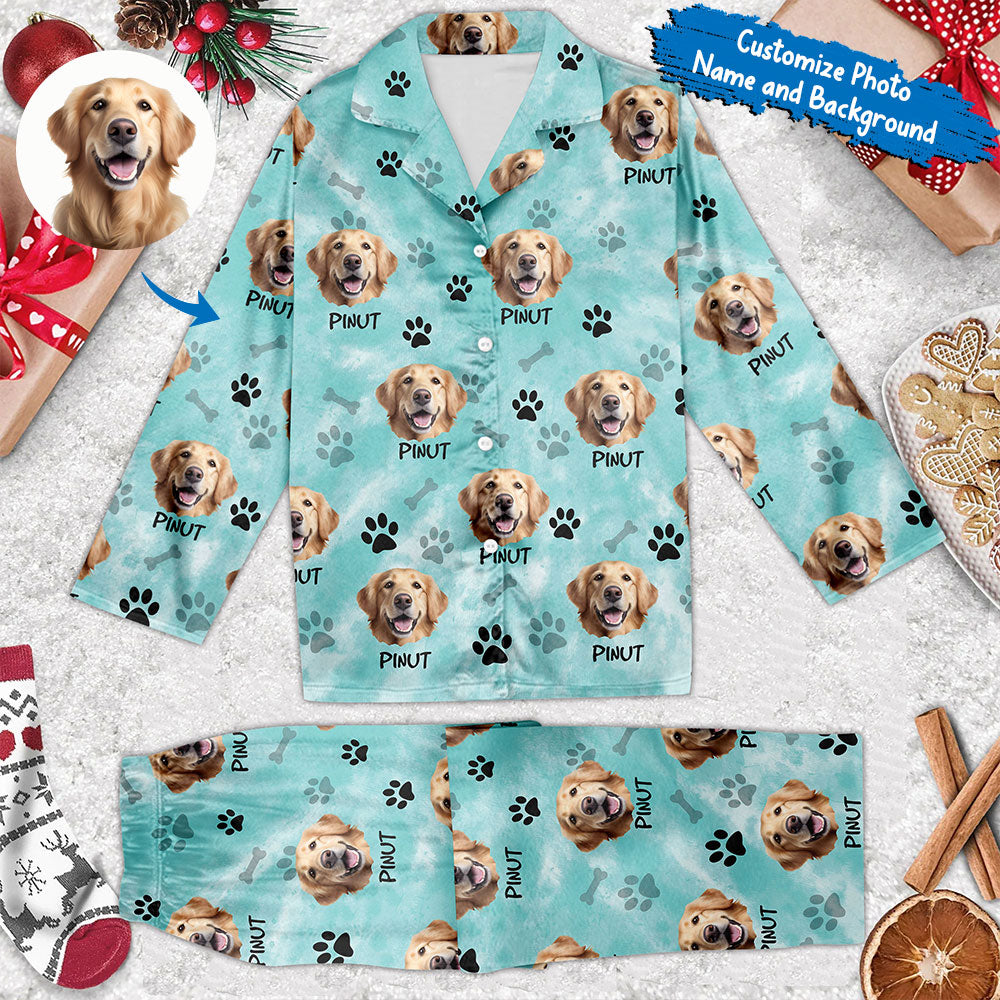 Custom Dog Cat Photo, Personalized Pajamas Set, Gift For Pet Lover