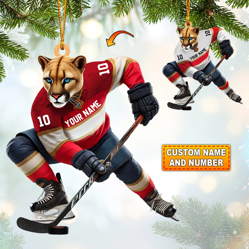 Florida Panthers Orn Hockey Christmas Ornament, Personalized Ornament